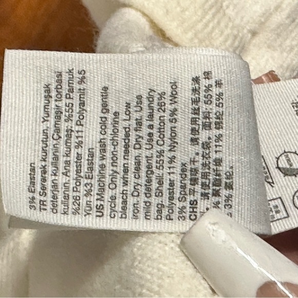 & Other Stories Anthologie cream color size small turtleneck tie waist dress - Picture 6 of 8